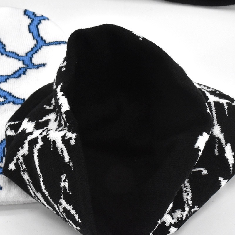 CJ House Winter Harajuku Y2K Knitted Hat Women Fashion Warm Thick Men Hip Hop Beanies Hat Skullcap Short Hat Unisex Basic Cap