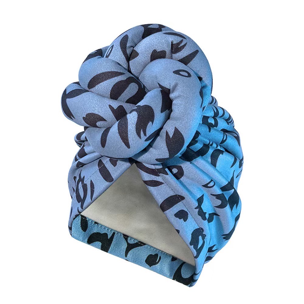 2025 New Pre-Made Knotted Head Wrap Fashion Head Cap For Women Luxury Party Headdress Women 3D Flower Cross Turban Hat