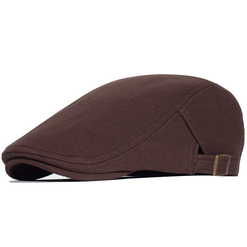 CJ House Cotton Adjustable Newsboy Caps Men Woman Casual Beret Flat Ivy Cap Soft Solid Color Driving Cabbie Hat Unisex Black Gray Hats