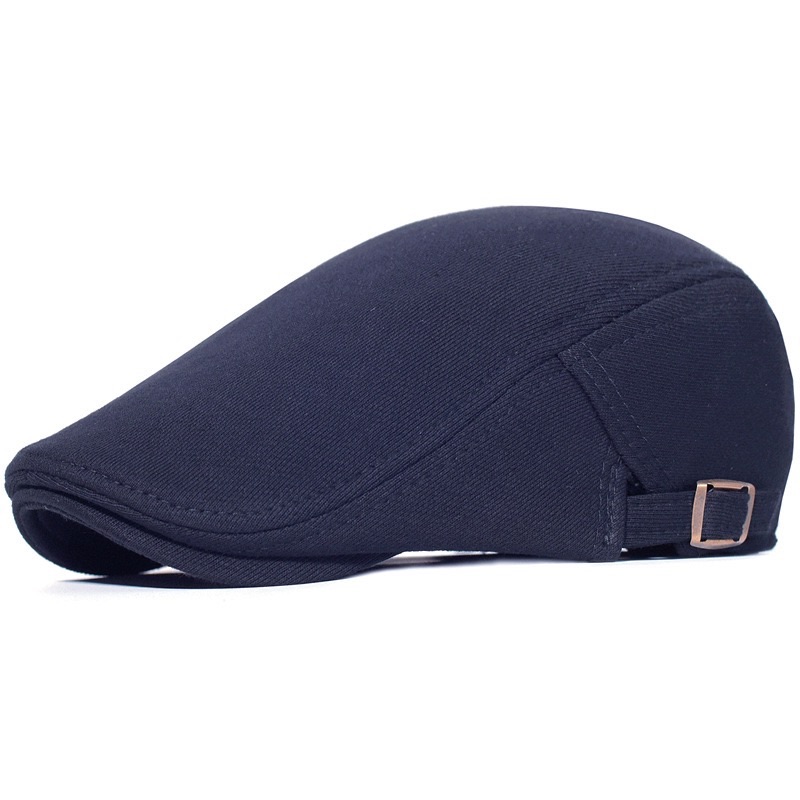 CJ House Cotton Adjustable Newsboy Caps Men Woman Casual Beret Flat Ivy Cap Soft Solid Color Driving Cabbie Hat Unisex Black Gray Hats