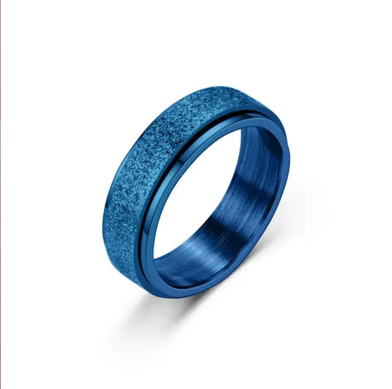 6mm Anxiety Fidget Spinner Rings for Men Smooth Stainless Steel Spinning Rotating Ring for Women Anti Stress Jewelry Gift