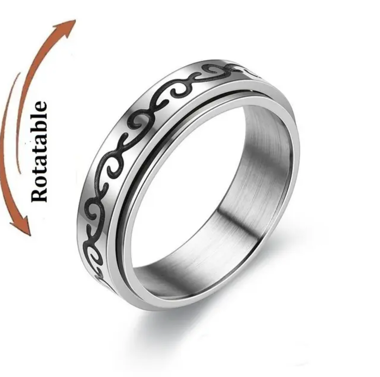 Spinning Anxiety Ring for Women Men Star Moon Fidgets Rings 2025 Stainless Steel Anti Stress Ring Rotate Gift bagues pour femme