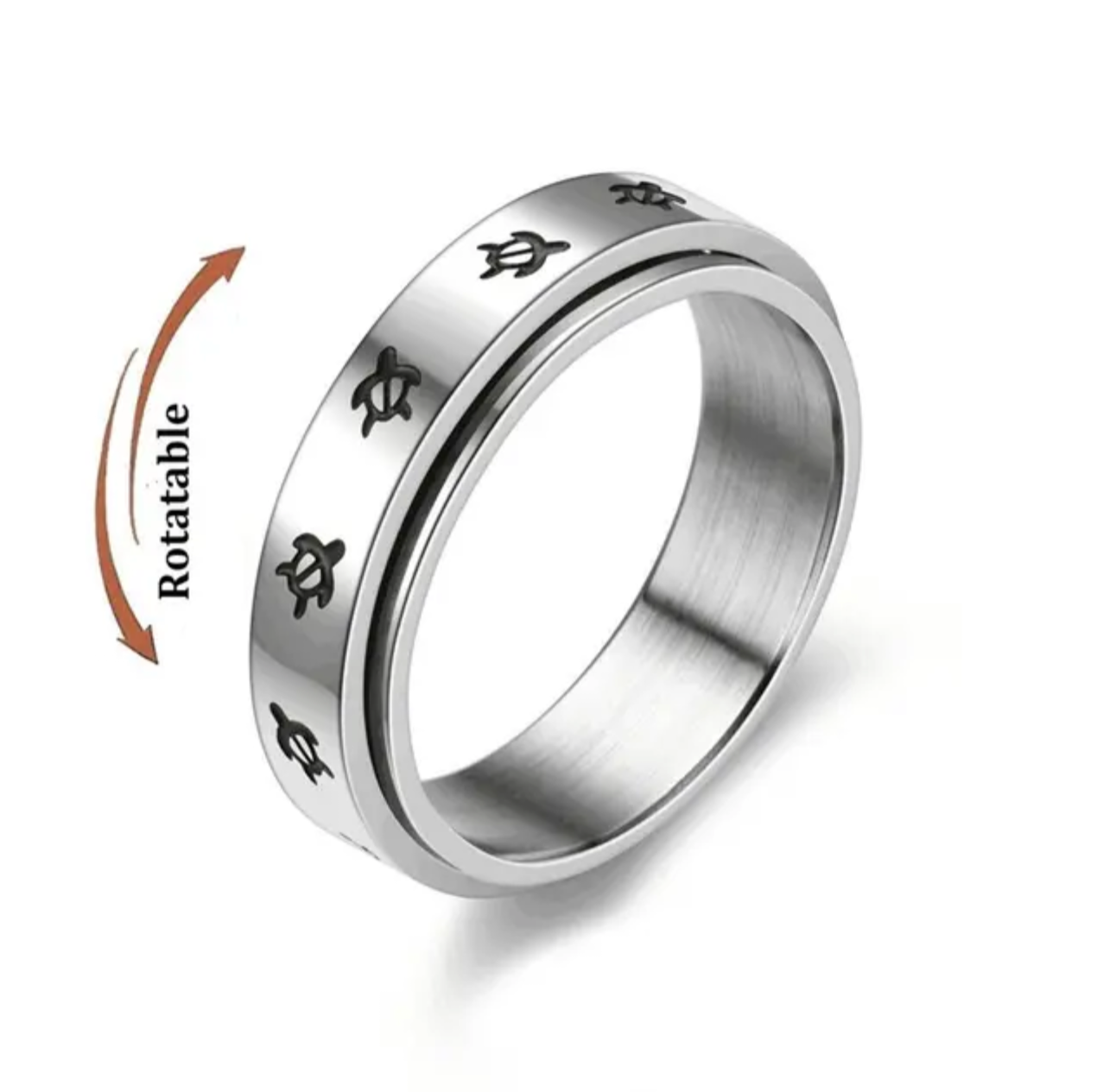 Spinning Anxiety Ring for Women Men Star Moon Fidgets Rings 2025 Stainless Steel Anti Stress Ring Rotate Gift bagues pour femme