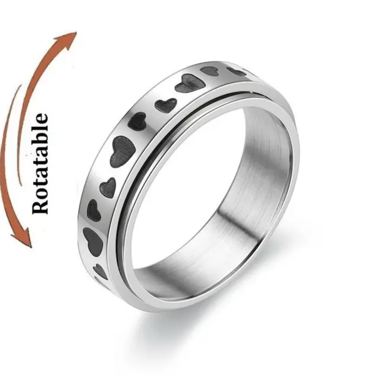 Spinning Anxiety Ring for Women Men Star Moon Fidgets Rings 2025 Stainless Steel Anti Stress Ring Rotate Gift bagues pour femme