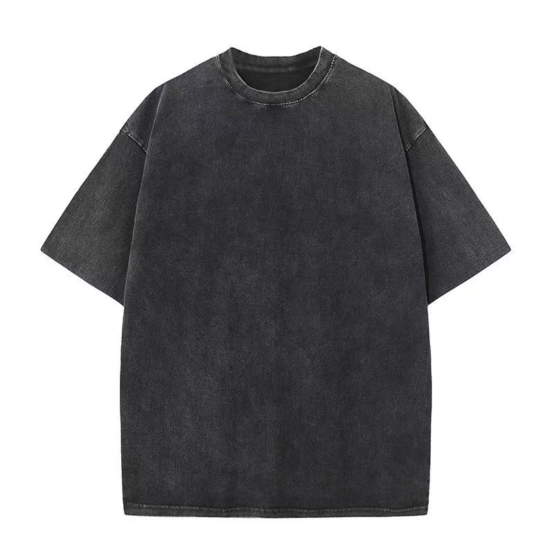 Washed Vintage Men Women T-Shirts Street Hip Hop Retro Punk T Shirt Harajuku Casual Cotton Short Sleeve Acid Wash TShirts Tops
