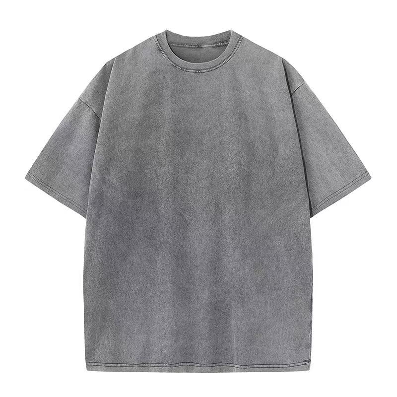 Washed Vintage Men Women T-Shirts Street Hip Hop Retro Punk T Shirt Harajuku Casual Cotton Short Sleeve Acid Wash TShirts Tops