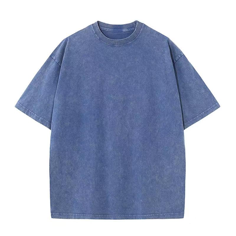 Washed Vintage Men Women T-Shirts Street Hip Hop Retro Punk T Shirt Harajuku Casual Cotton Short Sleeve Acid Wash TShirts Tops