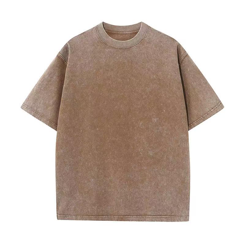 Washed Vintage Men Women T-Shirts Street Hip Hop Retro Punk T Shirt Harajuku Casual Cotton Short Sleeve Acid Wash TShirts Tops