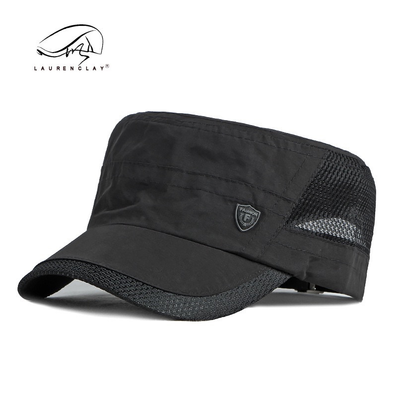 Men's Adjustable Cotton Baseball Cap, Flat Top, Trucker Hat, Dad Hat, Classic
