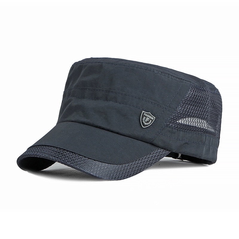 Men's Adjustable Cotton Baseball Cap, Flat Top, Trucker Hat, Dad Hat, Classic