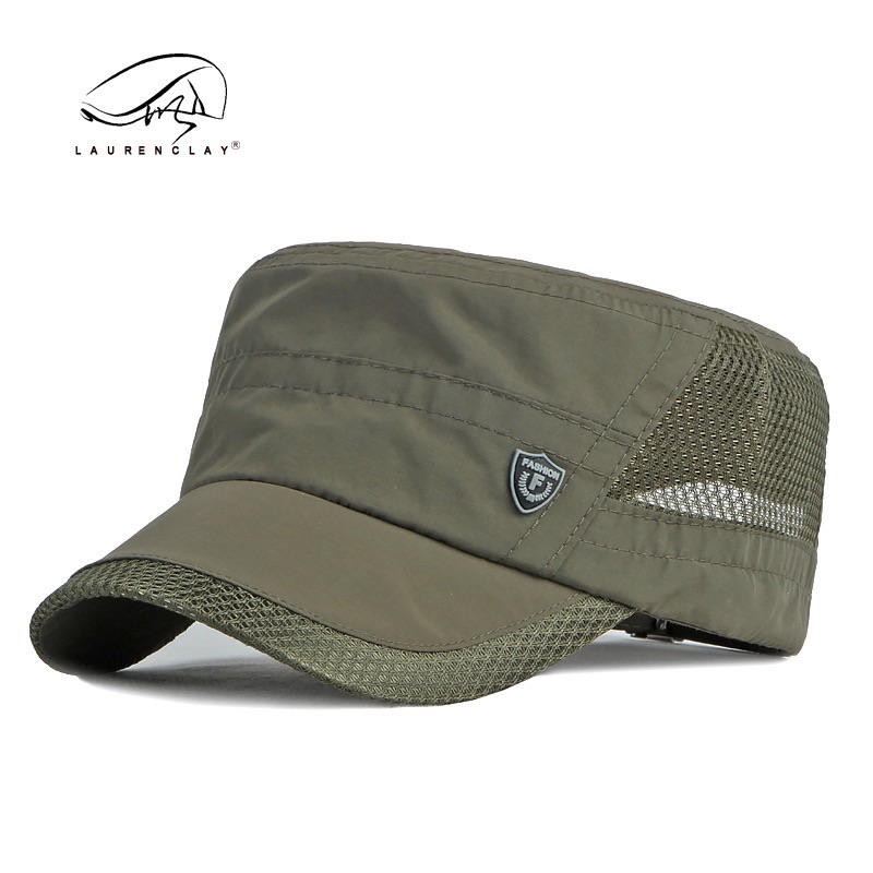 Men's Adjustable Cotton Baseball Cap, Flat Top, Trucker Hat, Dad Hat, Classic