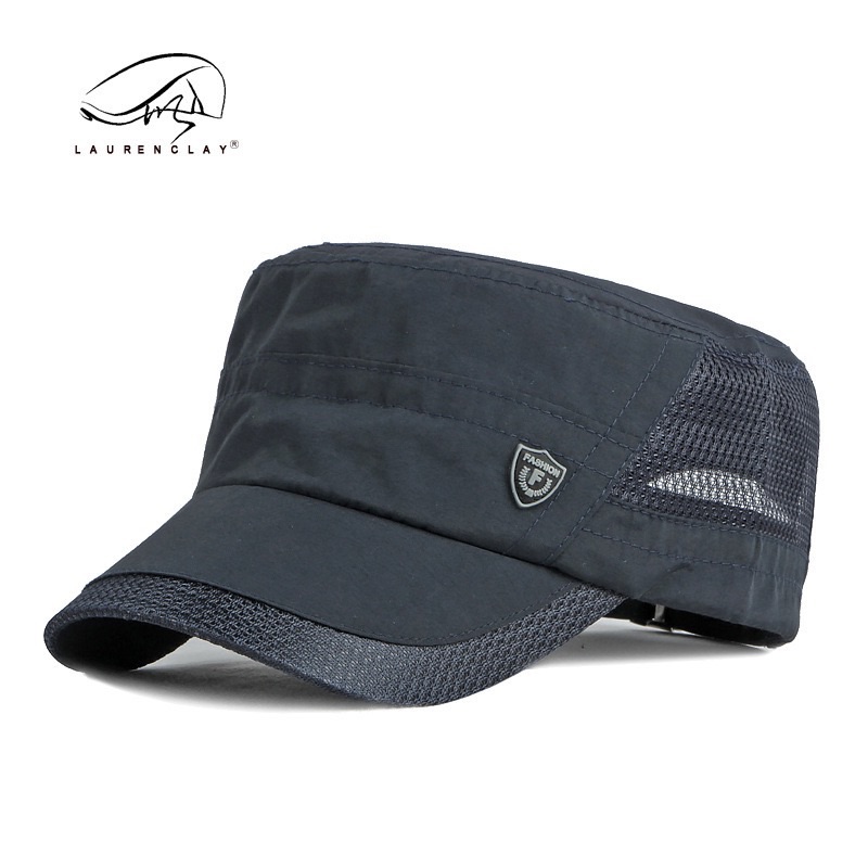 Men's Adjustable Cotton Baseball Cap, Flat Top, Trucker Hat, Dad Hat, Classic