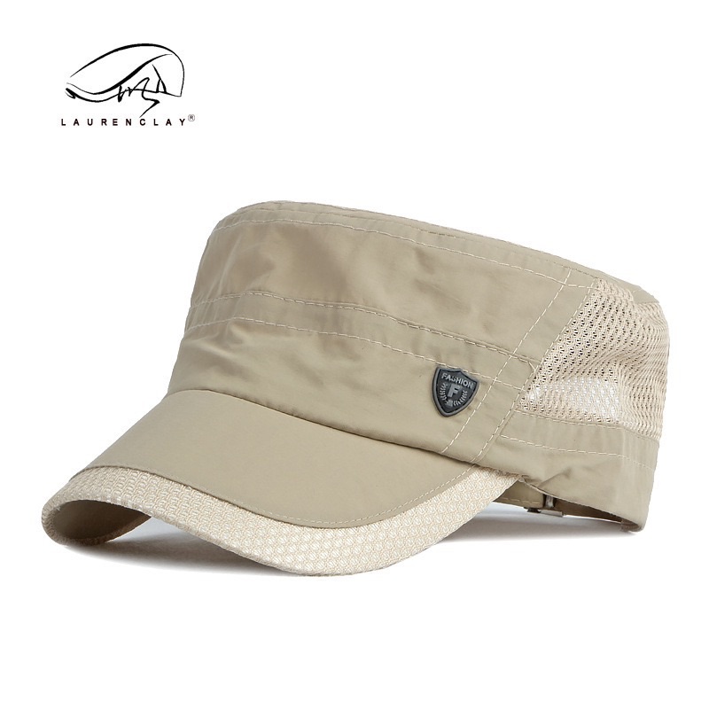 Men's Adjustable Cotton Baseball Cap, Flat Top, Trucker Hat, Dad Hat, Classic