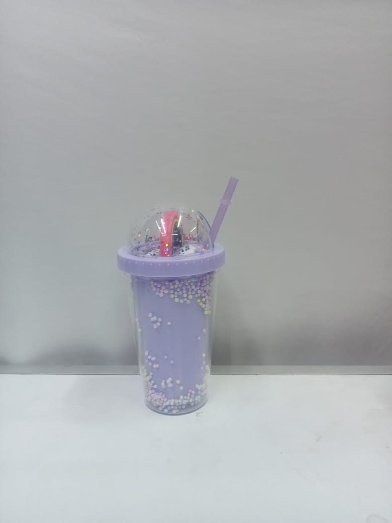 450mls Acrylic kitchen smoothie /party cup with a straw