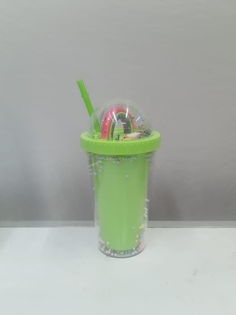 450mls Acrylic kitchen smoothie /party cup with a straw