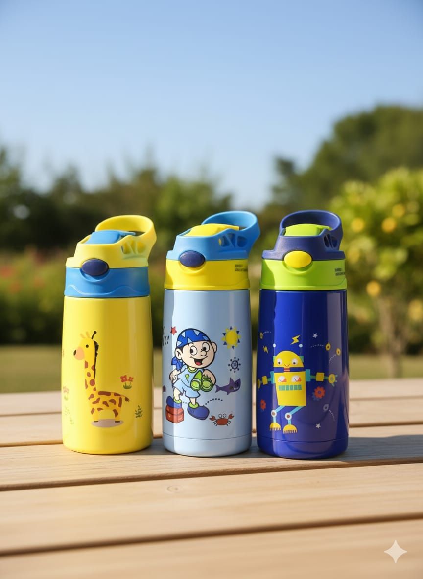Happy Baby Insulated Portable Kitchen Baby Flask with Silicon Spout – 350ml Capacity for Keeping Milk, Food, or Drinks at Perfect Temperature On-the-Go