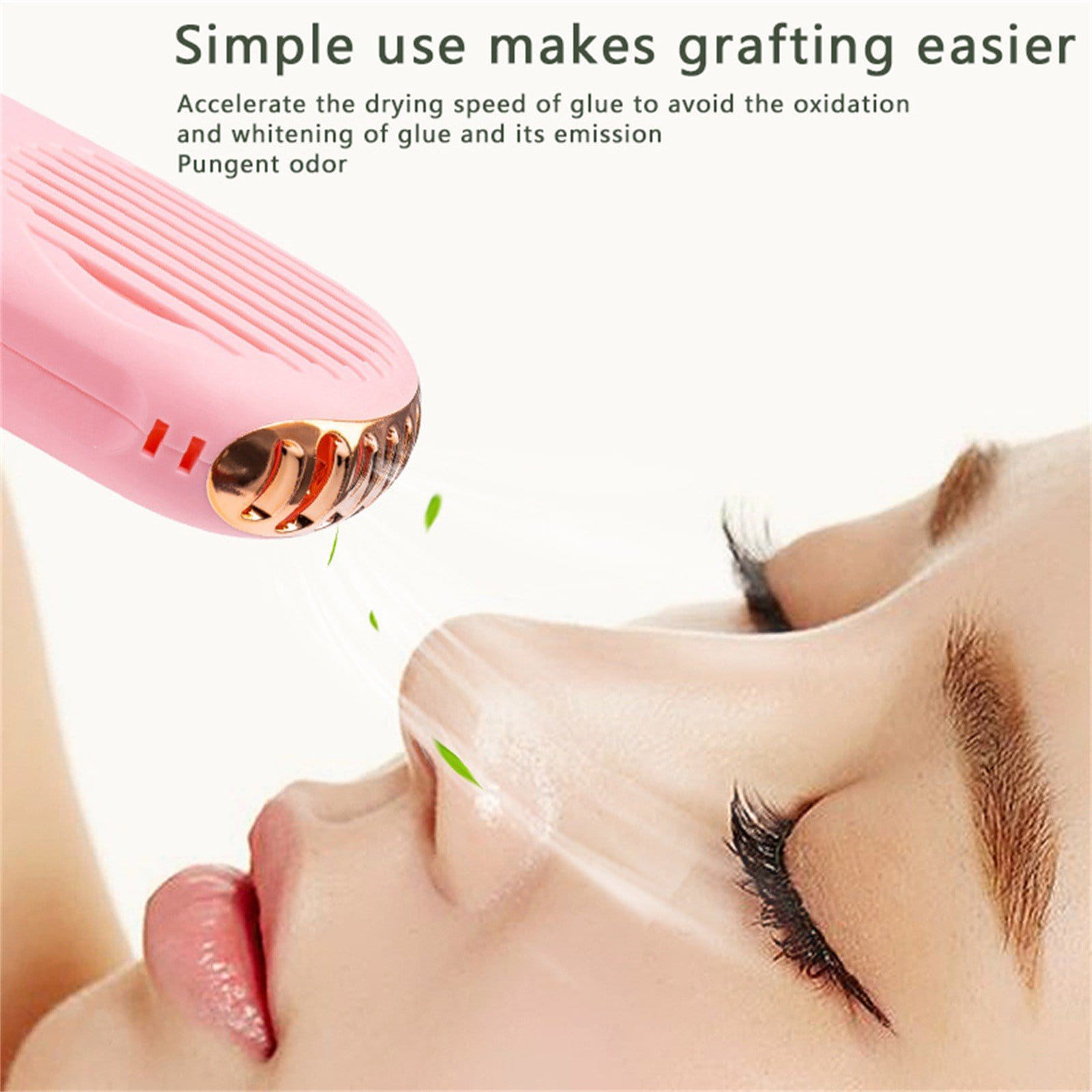 Beauty Eyelash Fan & Face Fan – Make-Up Fan USB Rechargeable, Face Powder Fan, Portable Mini Handheld Eyelash Fan Dryer with Adjustable Speed for Makeup Application