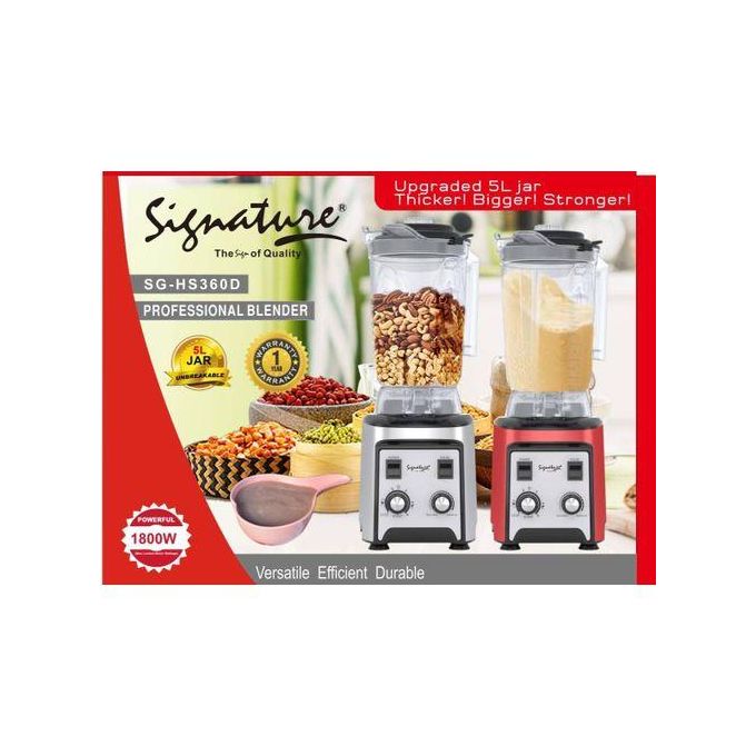 SIGNATURE COMMERCIAL BLENDER 5L 1800W Heavy Duty Kitchen COMMERCIAL/professional Blender With 5L Jar