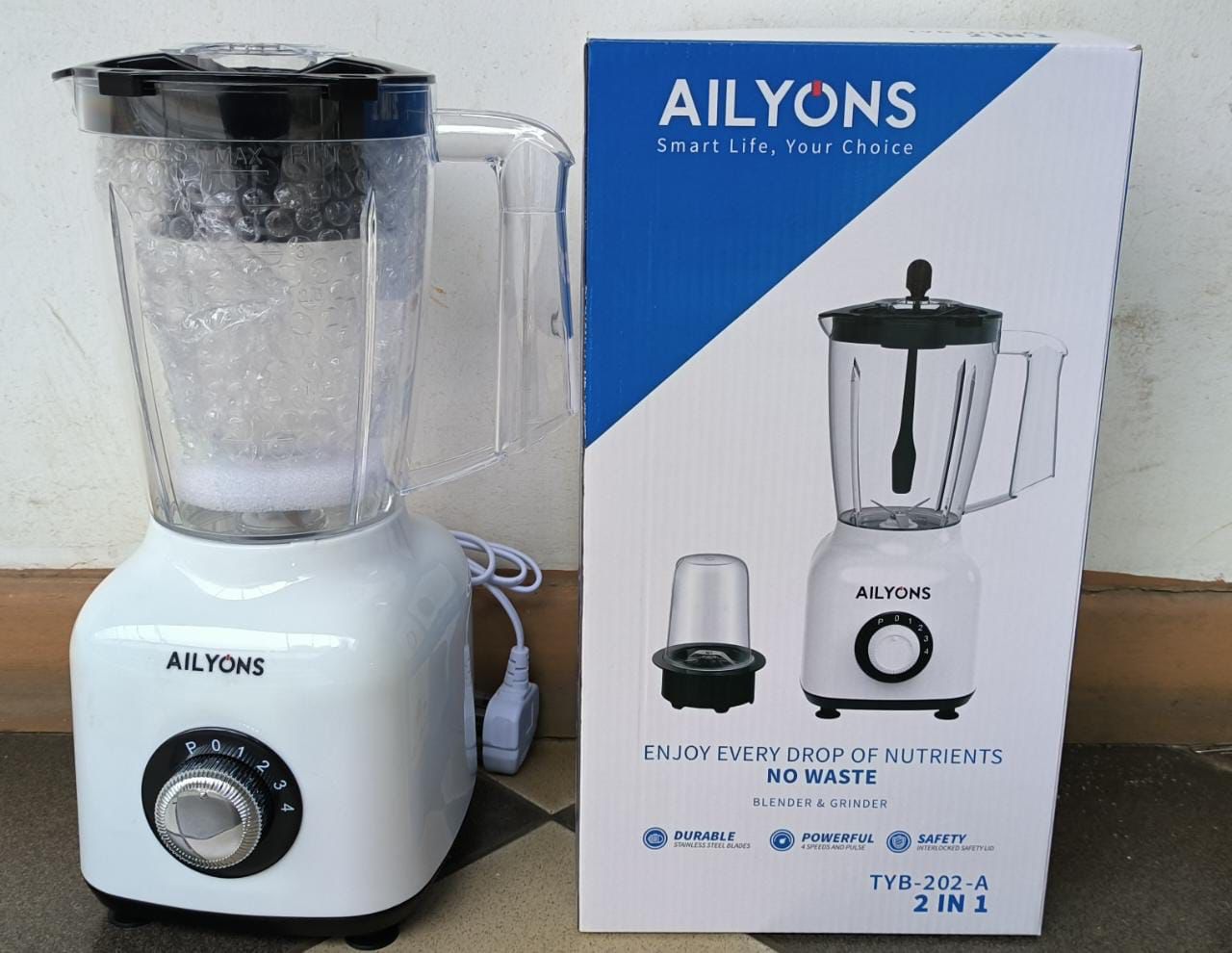 BLENDERS. Alyons 2 in 1 blender  Its stainless steel blades ensure effective blending, while the leak-resistant lid adds convenience to its design. BEST BLENDER HIGHLY RECOMMENDED
