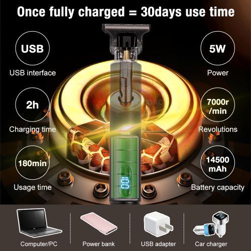 ELECTRIC SAHVER. Geemy Shaving Machine / Shaving Machine-Kinyozi & T9 Dragon Rechargeable Metal Hair Clipper Gold