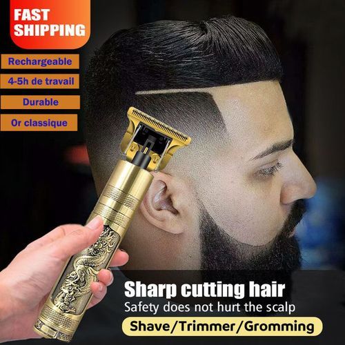 ELECTRIC SAHVER. Geemy Shaving Machine / Shaving Machine-Kinyozi & T9 Dragon Rechargeable Metal Hair Clipper Gold