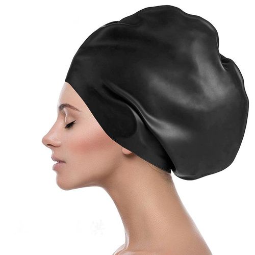 Adjustable Silicone swim cap Large long hair dreadlocks head cap can