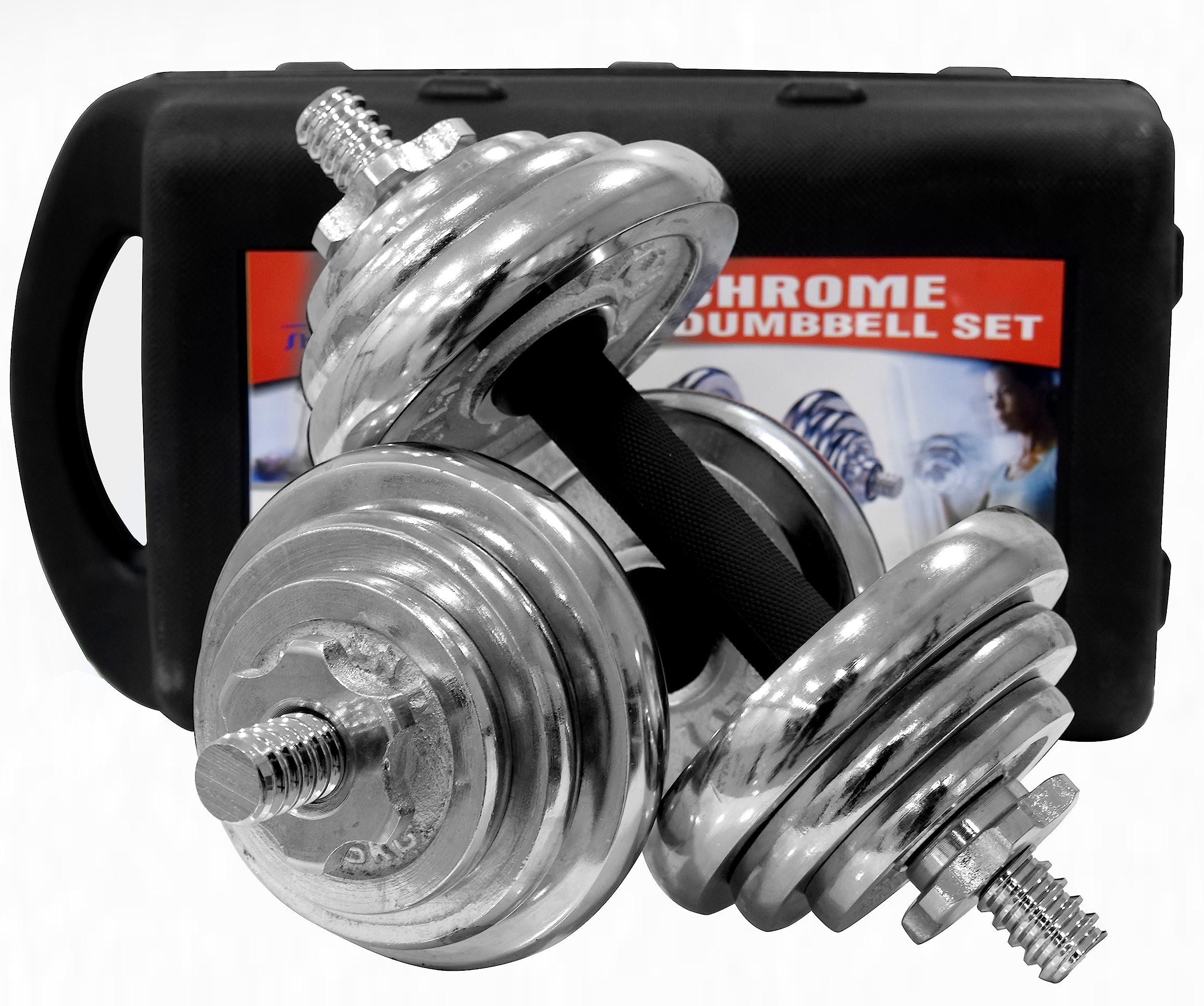 15KG Adjustable Dumbell Set With Portbale Case And Spin Locks