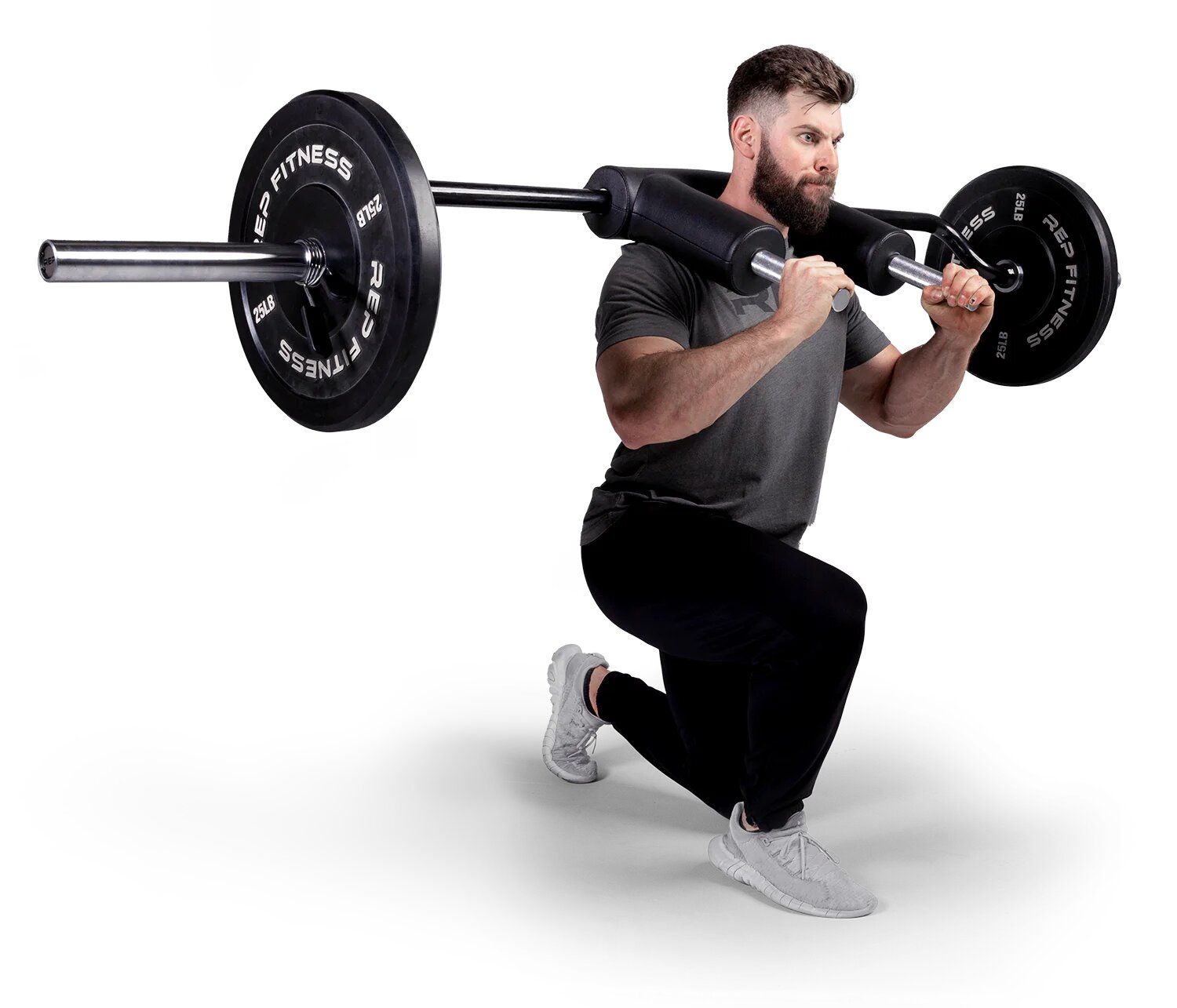 Safety Squat Bar with Shoulder and Arm Pads For Comfort