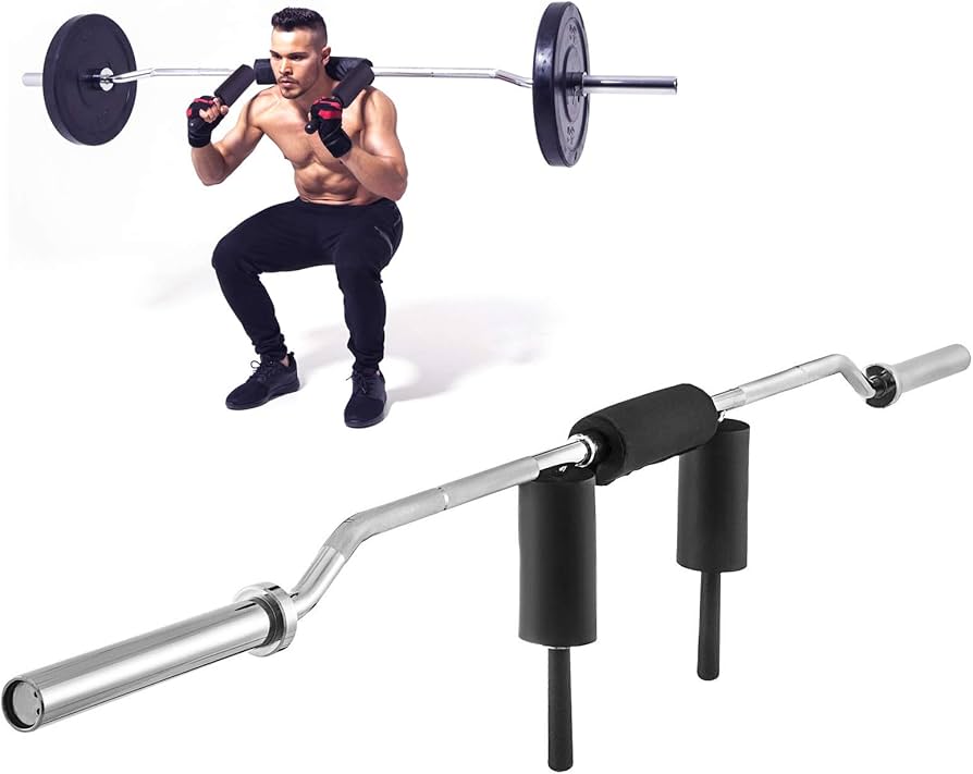 Safety Squat Bar with Shoulder and Arm Pads For Comfort