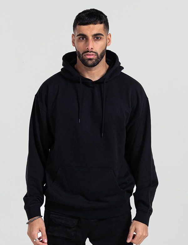 New Heavy Duty Unisex Men's  Black Plain Hoodie- 100% Premium Pure Cotton Hoodie - Fleece Inside For Warmth and                                                                                . Comfort