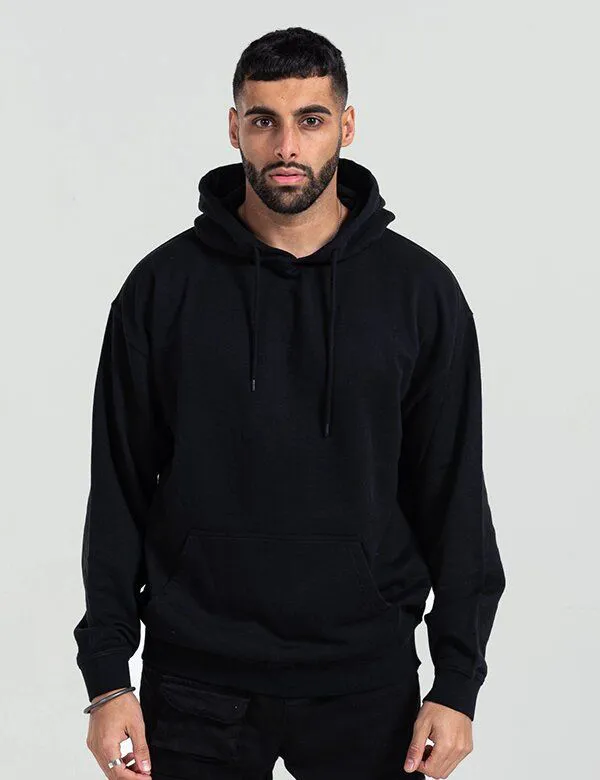 New Heavy Duty Unisex Men's  Black Plain Hoodie- 100% Premium Pure Cotton Hoodie - Fleece Inside For Warmth and                                                                                . Comfort