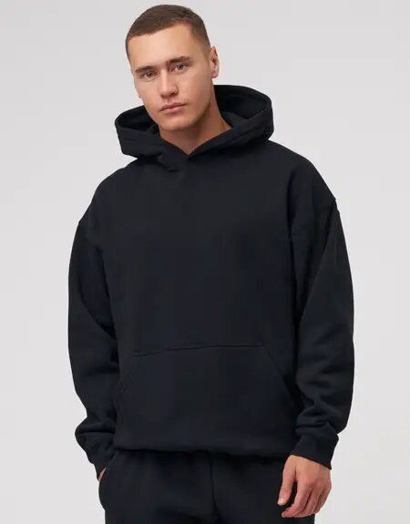 New Heavy Duty Unisex Men's  Black Plain Hoodie- 100% Premium Pure Cotton Hoodie - Fleece Inside For Warmth and                                                                                . Comfort