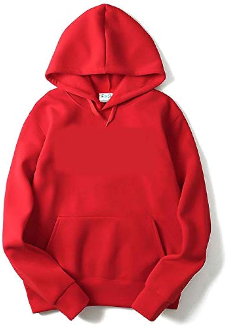 New 100 % Premium Unisex Cotton Plain Colour Red Men's Hoodie                                                                                                                                          .