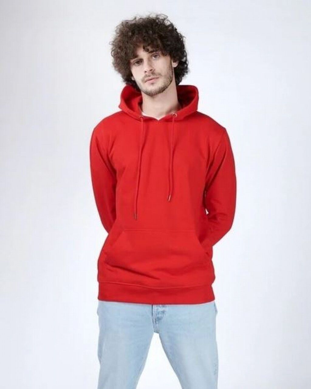 New 100 % Premium Unisex Cotton Plain Colour Red Men's Hoodie                                                                                                                                          .
