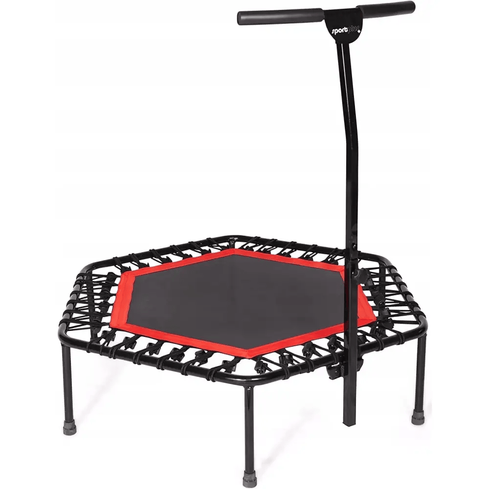 Foldable Fitness Trampoline With Powerful Adjustable Handle for Jumping and calories Burnout- Keep fit and have fun while at it