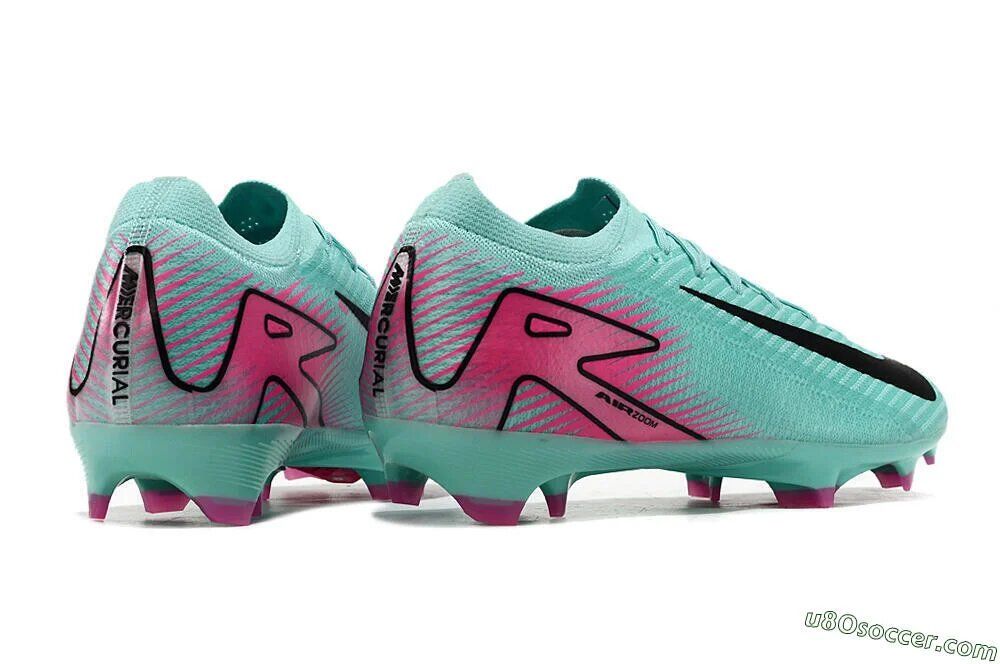 Air Zoom All Weather Vapour 16 Elite Firm Ground Soccer Football Shoes Cleats in Jade/Black/Pink