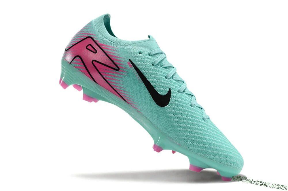 Air Zoom All Weather Vapour 16 Elite Firm Ground Soccer Football Shoes Cleats in Jade/Black/Pink