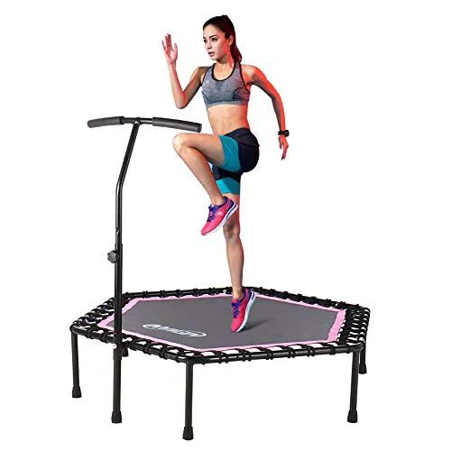 1.2 meters Fitness Trampoline With Strong Adjustable Handle With Foam For Comfortable Grip