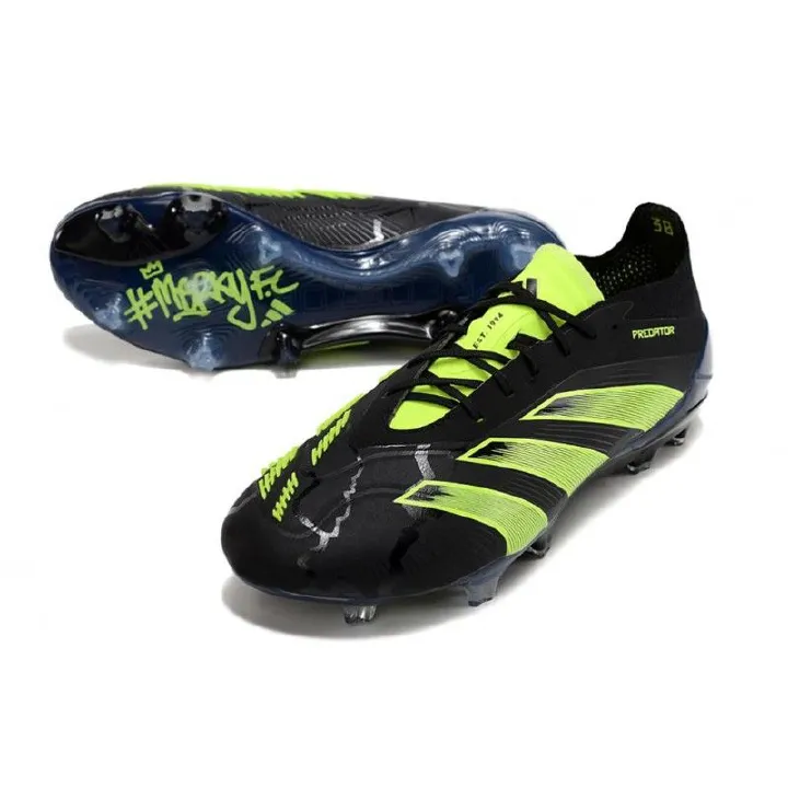 Merky Predator Elite All Weather Conditions Black Pack Football Boots Soccer Sports Shoes