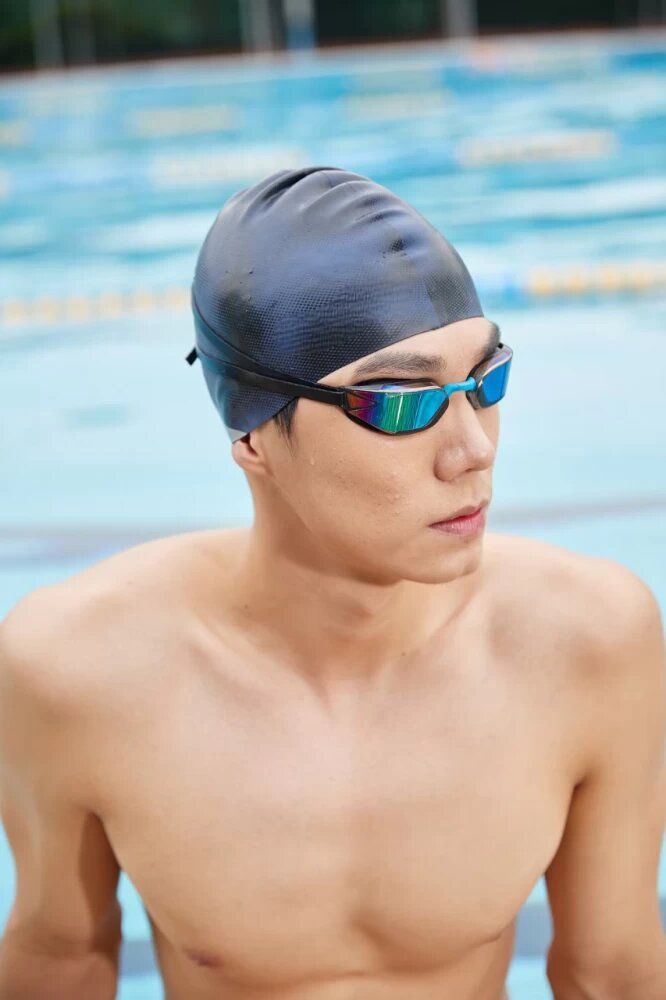 New Adults Waterproof Silicone Hair Protection Swimming Cap With Ear Protection