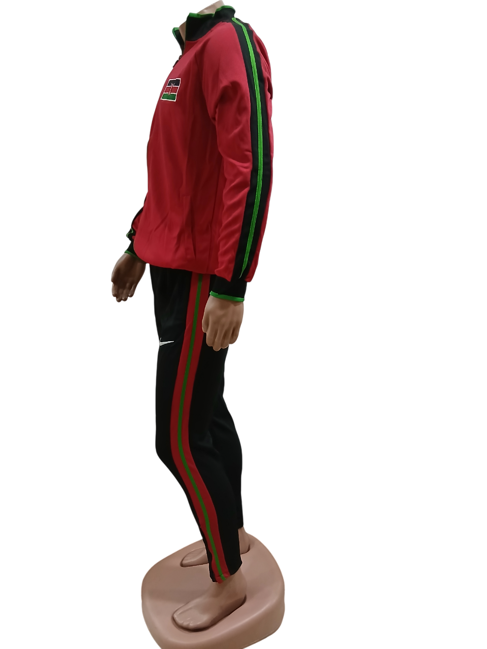 New Design Red Kenya Tracksuit For Men and Women Kenyan National Flag Pattern Tracksuits Sports Tracksuit                                                                                              .