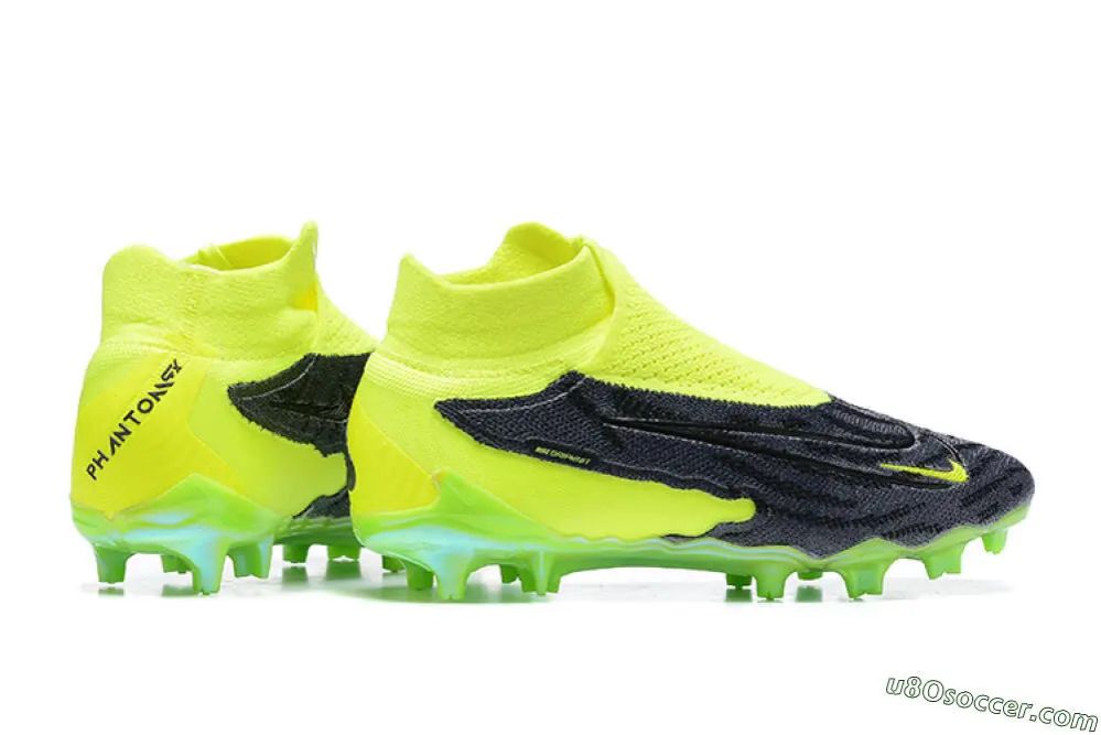 Phantom GX Lite Soccer Shoes Black Green Pro light football boots for Kids and Adults                       .