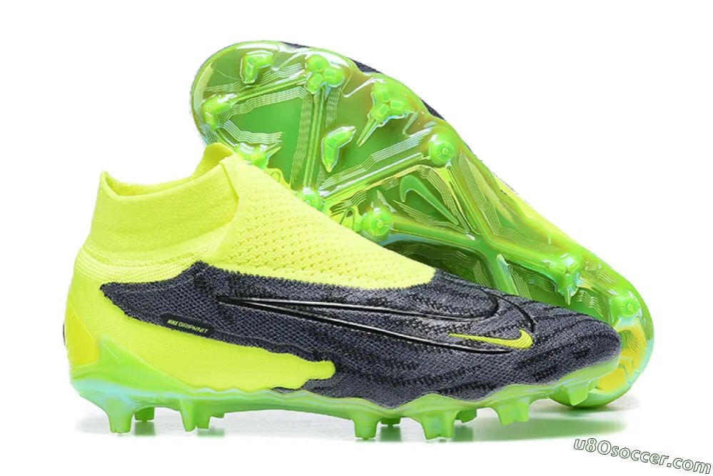 Phantom GX Lite Soccer Shoes Black Green Pro light football boots for Kids and Adults                       .