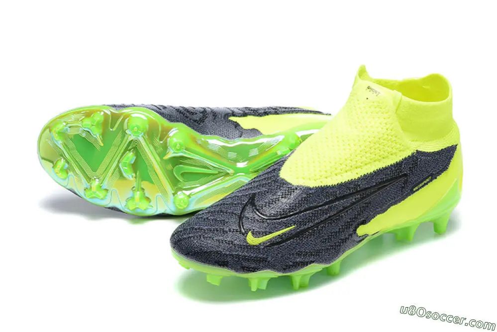 Phantom GX Lite Soccer Shoes Black Green Pro light football boots for Kids and Adults                       .