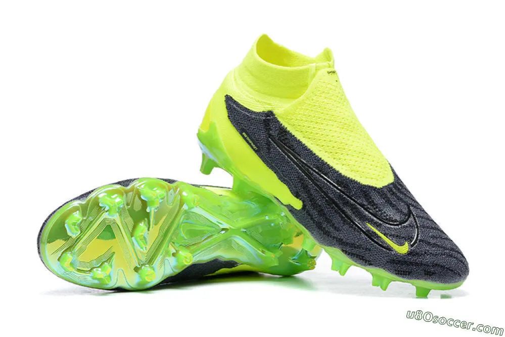 Phantom GX Lite Soccer Shoes Black Green Pro light football boots for Kids and Adults                       .
