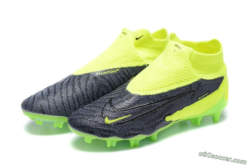 Phantom GX Lite Soccer Shoes Black Green Pro light football boots for Kids and Adults                       .