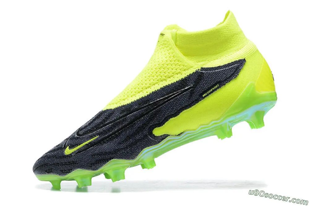 Phantom GX Lite Soccer Shoes Black Green Pro light football boots for Kids and Adults                       .