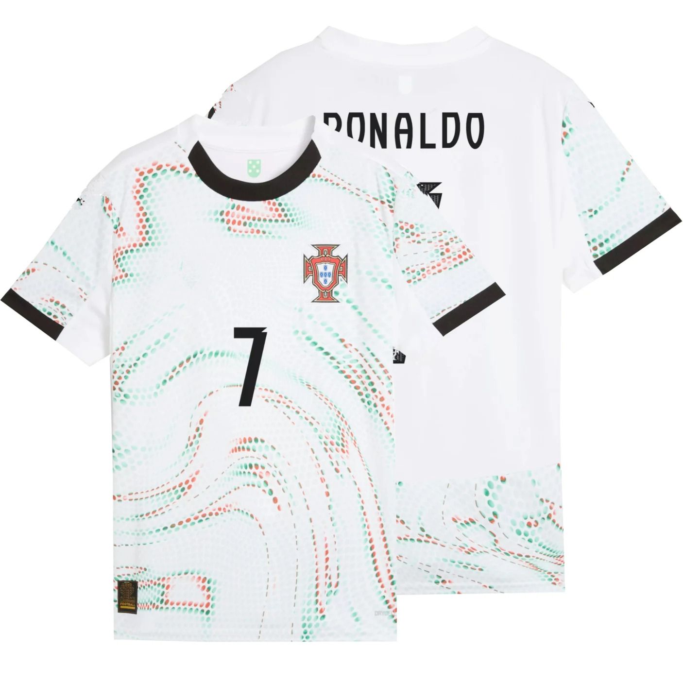 Cristiano Ronaldo Away Jersey - Portugal White - CR7 Football Shirt For Kids - Shirt and Short      .