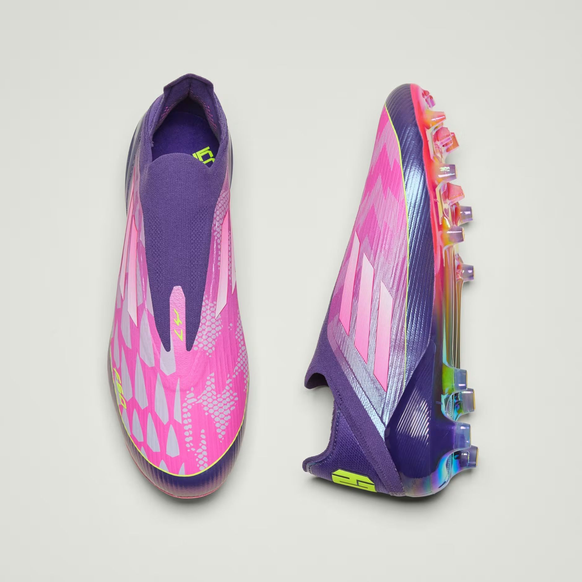 Lamine Yamal F50 Elite Purple Drops - LY Football Boots- Soccer Shoes                               .