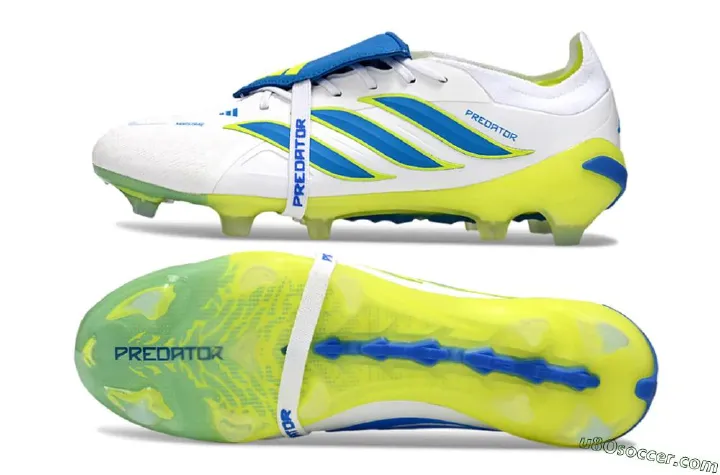 Predator 26 Elite Fold-Over Tongue Club FG Soccer Shoes World Cup Football Cleats - Cyan Blue     ⚽👟